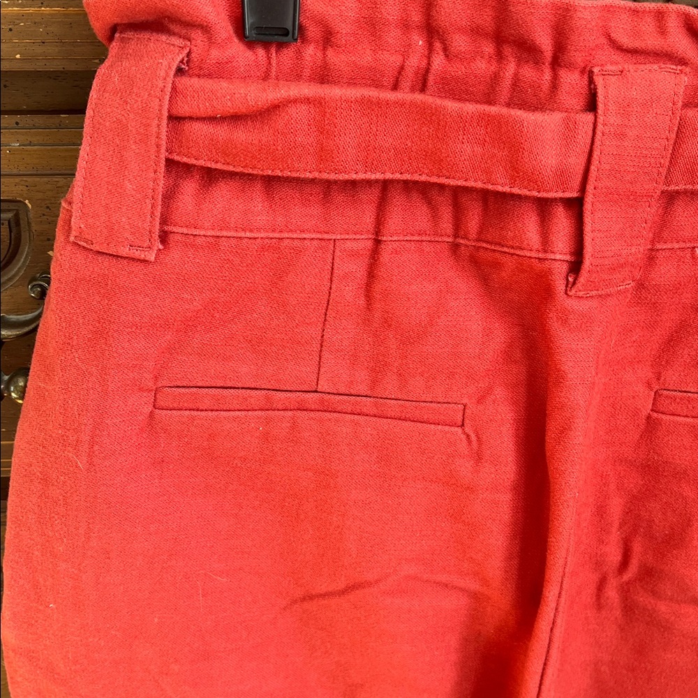 Who What Wear Red High-Waisted Pants - Picture 6 of 6